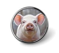 Divertente spilla rotonda a forma di animale carino personalizzato in metallo per risvolto distintivo adatto per abbigliamento borse cappello spilla stampata umoristica distintivo decorazioni per