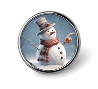 Divertente spilla rotonda con pupazzo di neve di Natale carino smalto spilla spilla spilla personalizzata abbigliamento decorazione unisex porta badge cappelli borse camicie decorazione