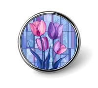 Divertente spilla rotonda personalizzata con ani rosa, spilla da bavero, spilla da cravatta per donne, uomini, impiegati, insegnanti, decorazioni