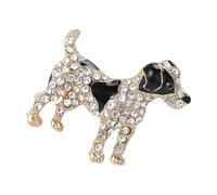 Divertente spilla scintillante a forma di cane, bella spilla a forma di animale, elegante spilla per feste, in lega, per feste e regali, spilla creativa con strass per cani, Medium, come descritto