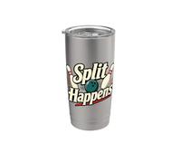 Divertente Split Happens Dieci Pin Bowling League Bicchiere termico in acciaio inox doppia parete