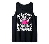 Divertente Squadra di Bowling retrò Alley Cats Canotta