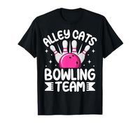 Divertente Squadra di Bowling retrò Alley Cats Maglietta