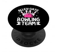 Divertente squadra di bowling retrò Alley Cats PopSockets PopGrip Adesivo