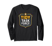 Divertente squadra di pulizie TIDY TASK FORCE Lady Clean Police Squad Maglia a Manica