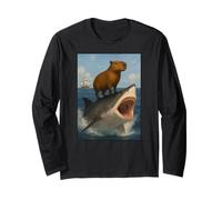 Divertente squalo Capibara amante degli animali Zoo Day Ragazzi Ragazze Bambini Maglia a Manica