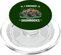 Divertente St Patrick's Day Monster Truck schiacciare Shamrocks bambini PopSockets PopGrip per MagSafe