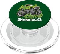 Divertente St Patrick's Day Monster Truck schiacciare Shamrocks bambini PopSockets PopGrip per MagSafe
