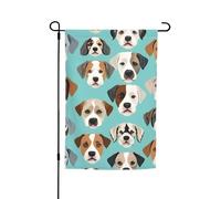 Divertente stampa bulldog inglese 30,5 x 45,7 cm bandiera floreale da giardino per tutte le stagioni decorazione esterna spessa per prati bandiera