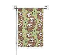 Divertente stampa musicale con bradipo carino 30,5 x 45,7 cm portico tutte le stagioni bandiere all'aperto decorazione cortile bandiera patio decorazione cortile