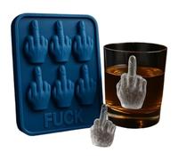 Divertente stampo per cubetti di ghiaccio a dito medio, riutilizzabile in silicone, senza BPA, divertente forma di cubetti di ghiaccio per fare whisky, cocktail party, bar cucina must have