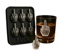 Divertente stampo per cubetti di ghiaccio a dito medio, riutilizzabile in silicone, senza BPA, divertente forma di cubetti di ghiaccio per fare whisky, cocktail party, bar cucina must have