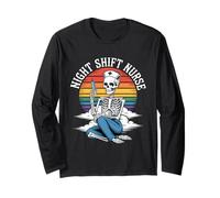 Divertente stetoscopio da Infermiera con Scritta Night Shift Nurse Maglia a Manica