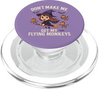 Divertente strega di Halloween non farmi prendere le mie scimmie volanti PopSockets PopGrip per MagSafe