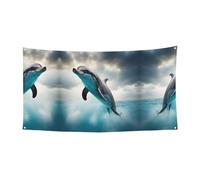 Divertente striscione con delfino che guarda te, decorazione da appendere per lui, Natale, Halloween, festa di Natale