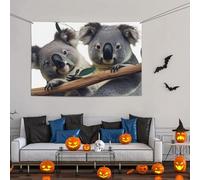 Divertente striscione grande con koala, decorazione per feste, 119 x 180 cm, sfondo personalizzato da appendere alla parete, striscioni per compleanno, bandiera, feste, sfondo fotografico per
