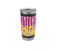 Divertente Suck it Up Buttercup Flowers Preppy Stripe da donna Bicchiere termico in acciaio inox doppia parete