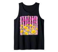 Divertente Suck it Up Buttercup Flowers Preppy Stripe da Donna Canotta