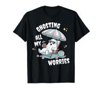 Divertente Summerween Ghost Spooky Summer Vacation Beach Trip Maglietta