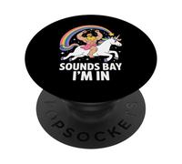 Divertente Suoni Gay Im In Dire Unicorno Arcobaleno Umorismo Gag Pun PopSockets PopGrip Adesivo