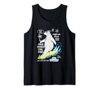 Divertente Surfer Bear California Beach Summer Vibes Vacanza Canotta