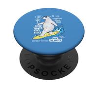 Divertente Surfer Bear California Beach Summer Vibes Vacanza PopSockets PopGrip Adesivo