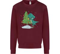 Divertente T-Rex Albero Di Natale Dinosauro Felpa Per Bambini