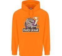 Divertente T- Rex Martedì Grasso Grawr Dinosauro Bambini Felpa con Cappuccio