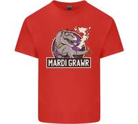 Divertente T- Rex Martedì Grasso Grawr Dinosauro Uomo Cotone T-Shirt
