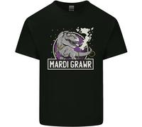 Divertente T- Rex Martedì Grasso Grawr Dinosauro Uomo Cotone T-Shirt