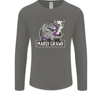 Divertente T- Rex Martedì Grasso Grawr Dinosauro Uomo Maniche