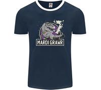 Divertente T- Rex Martedì Grasso Grawr Dinosauro Uomo Ringer Fotl