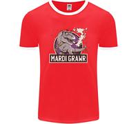 Divertente T- Rex Martedì Grasso Grawr Dinosauro Uomo Ringer Fotl