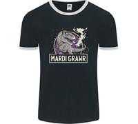 Divertente T- Rex Martedì Grasso Grawr Dinosauro Uomo Ringer Fotl