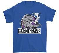Divertente T- Rex Martedì Grasso Grawr Dinosauro Uomo T-Shirt 100% Cotone