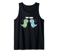 Divertente T Rex Valentine Couple Hug Me Meme Dinosaur Love Pixel Canotta