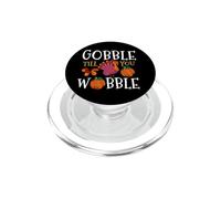Divertente tacchino del Ringraziamento che divora finché non oscillare PopSockets PopGrip per MagSafe