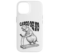 Divertente tapis roulant cardio palestra ippopotamo cardi-oh-no ippopotamo Custodia per iPhone 14