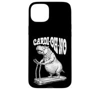 Divertente tapis roulant cardio palestra ippopotamo cardi-oh-no ippopotamo Custodia per iPhone 15 Plus