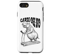 Divertente tapis roulant cardio palestra ippopotamo cardi-oh-no ippopotamo Custodia per iPhone SE (2020) / 7 / 8