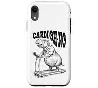 Divertente tapis roulant cardio palestra ippopotamo cardi-oh-no ippopotamo Custodia per iPhone XR