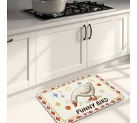 Divertente tappetino da cucina con uccellino per pavimento, con imbottitura decorativa, confortevole, lavabile, per lavelli da cucina, lavanderia, bagno, 40,6 x 61 cm