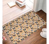 Divertente Tappetino di benvenuto Cute Dogs Head Passatoia Tappetino Doccia 40×60cm per Soggiorno,Porta d'Ingresso,Corridoio