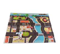 Divertente tappetino per gattonare con scena del traffico fluviale, tappetino per educazione precoce per soggiorno, asilo, stanza dei giochi, tappeto antiscivolo per asilo nido, tappeto da gioco