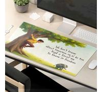 Divertente tappetino per il mouse Un ragazzo si arrampica su un albero mentre un elefante guarda. Tappetino per il mouse tappetino per mouse grande divertente tappetino per mouse per lavoro