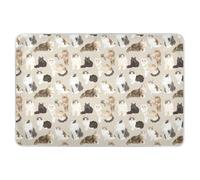 Divertente tappetino per lettino con gatti norvegesi personalizzati, beige, extra large, riutilizzabile, impermeabile, lavabile, per imparare a usare il vasino, tappetino carino e fresco per bagnare i