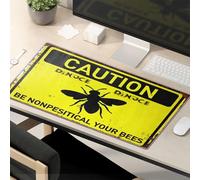 Divertente tappetino per mouse Attenzione: non pestitico le tue api. Tappetino per mouse motivazionale Kawaii accessori da scrivania