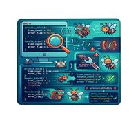 Divertente tappetino per mouse con citazione di api fantasiose | Tema di sviluppo software, Accessorio da scrivania per programmatore, Debug Concept Art, Decorazione dello spazio di lavoro