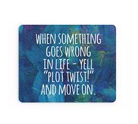 Divertente Tappetino per mouse da lavoro in ufficio Mousepad Accessori da scrivania Computer Collega Yell trama Twist and Move On Motivational Banter Scherzi | MM237