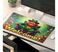 Divertente tappetino per mouse per lavoro Benvenuto nella terra dei folletti Tappetino per mouse Kawaii Accessori da scrivania Divertente tappetino per mouse